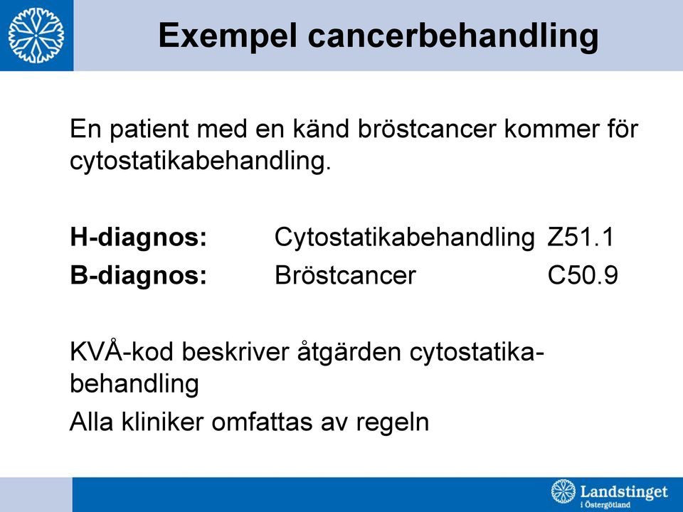 H-diagnos: Cytostatikabehandling Z51.