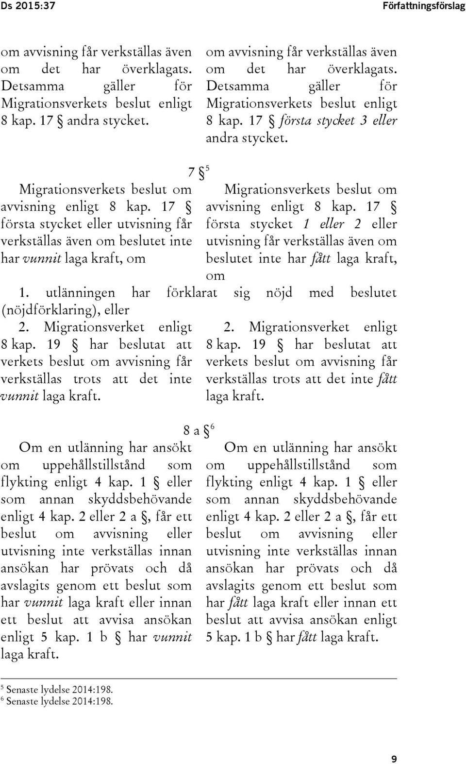 7 5 Migrationsverkets beslut om Migrationsverkets beslut om avvisning enligt 8 kap. 17 avvisning enligt 8 kap.