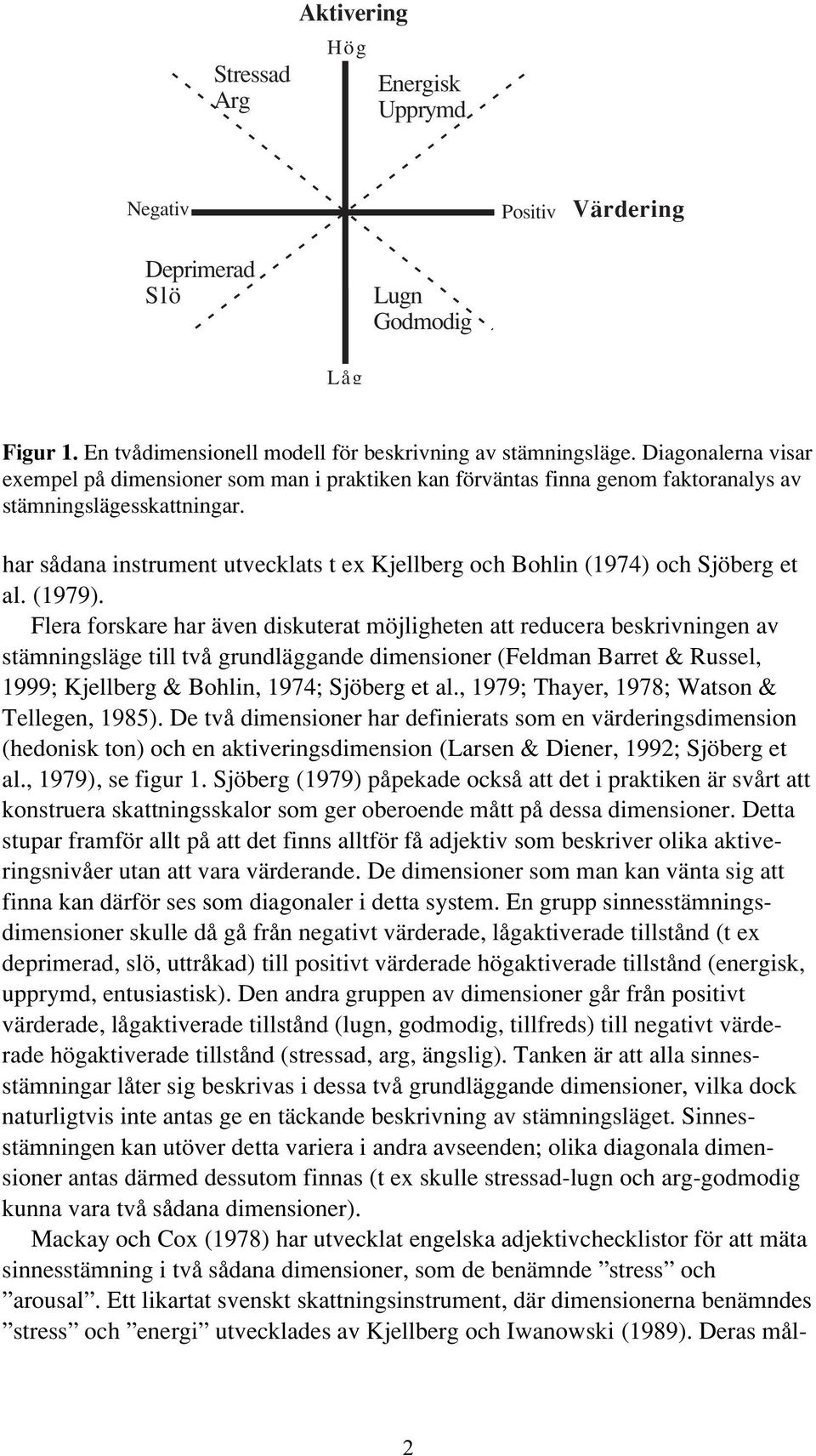 har sådana instrument utvecklats t ex Kjellberg och Bohlin (1974) och Sjöberg et al. (1979).