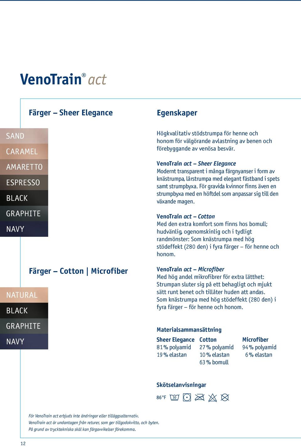 VenoTrain act Sheer Elegance Modernt transparent i många färgnyanser i form av knästrumpa, lårstrumpa med elegant fästband i spets samt strumpbyxa.