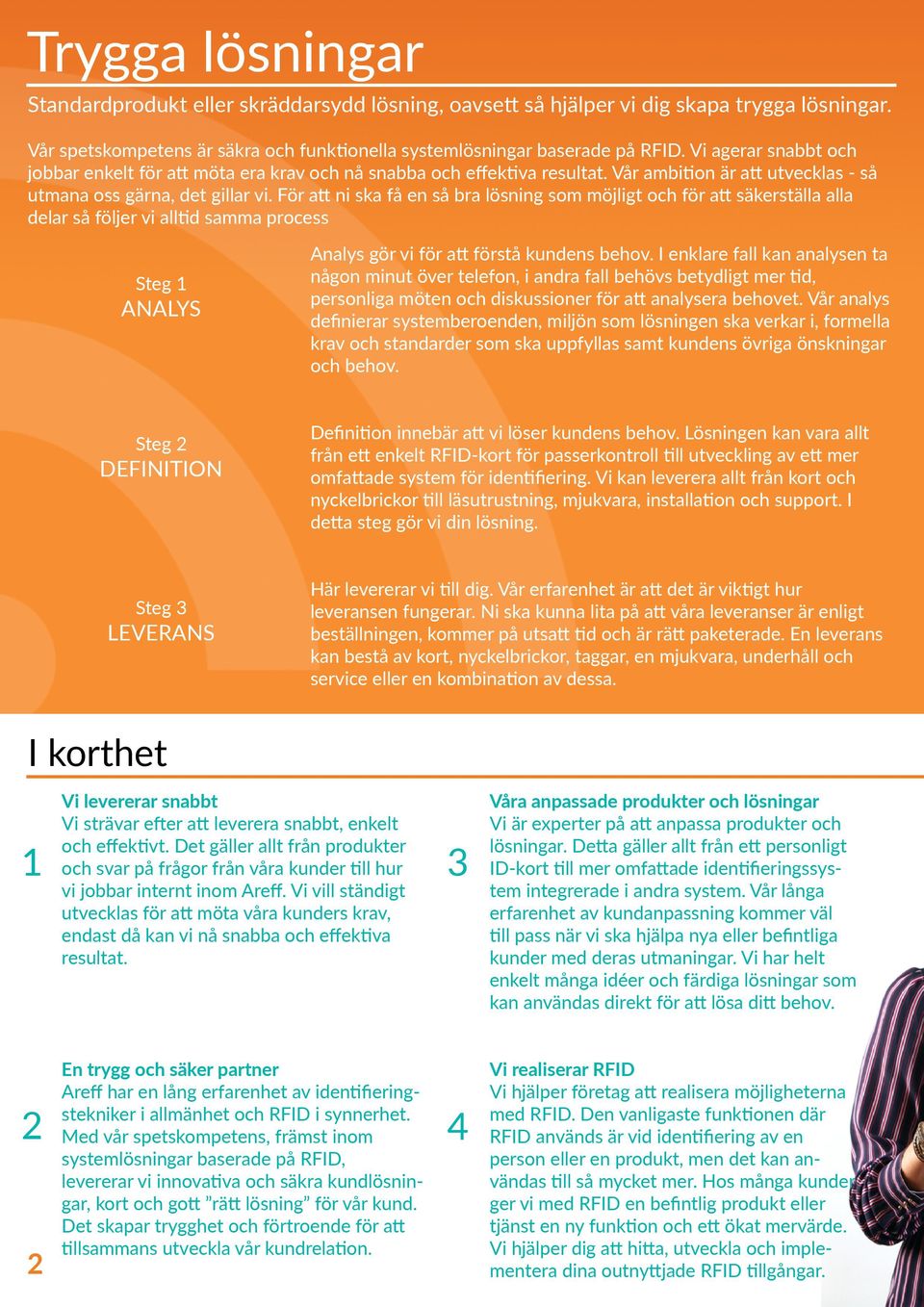 För att ni ska få en så bra lösning som möjligt och för att säkerställa alla delar så följer vi alltid samma process Steg 1 ANALYS Analys gör vi för att förstå kundens behov.