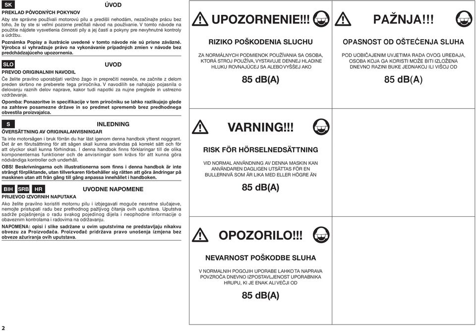 Výrobca si vyhradzuje právo na vykonávanie prípadných zmien v návode bez predchádzajúceho upozornenia.