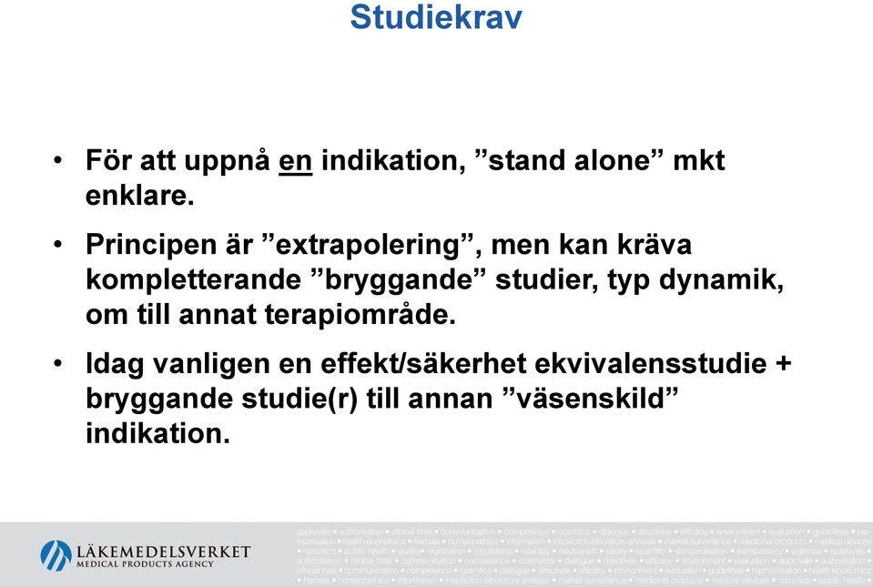 studier, typ dynamik, om till annat terapiområde.