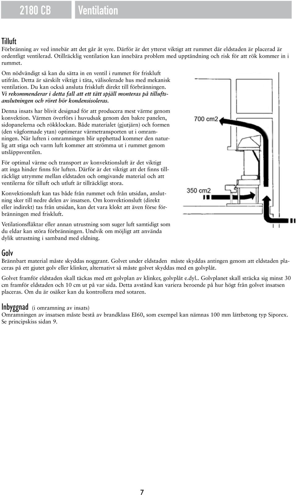 Detta är särskilt viktigt i täta, välisolerade hus med mekanisk ventilation. Du kan också ansluta friskluft direkt till förbränningen.