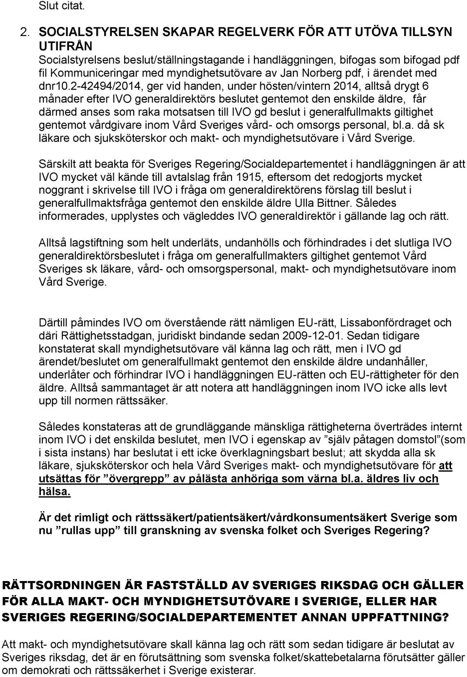 Norberg pdf, i ärendet med dnr10.