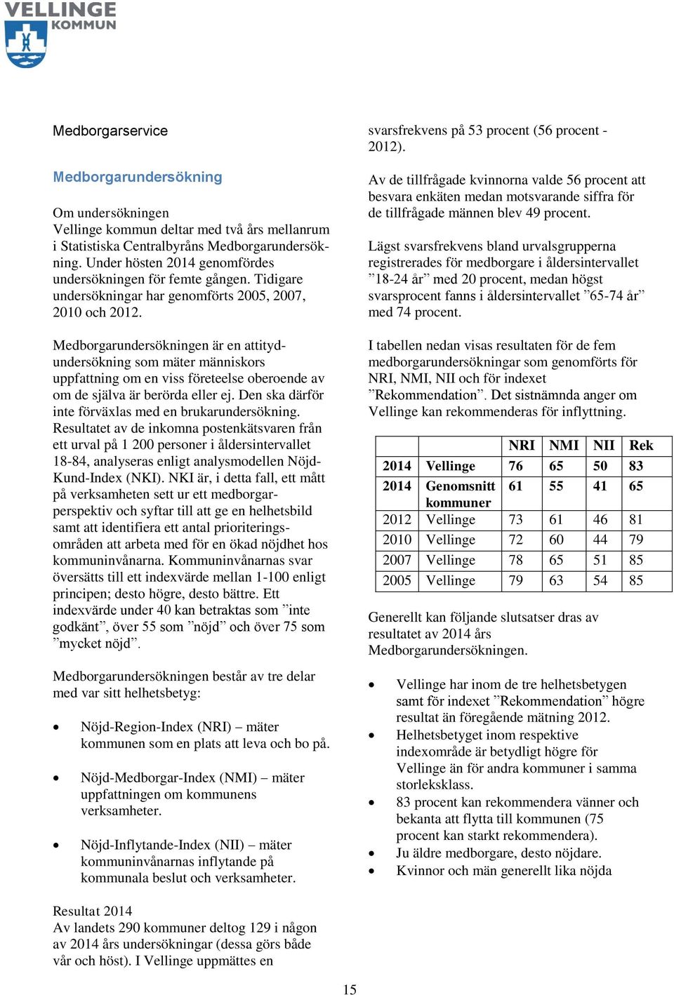 Medborgarundersökningen är en attitydundersökning som mäter människors uppfattning om en viss företeelse oberoende av om de själva är berörda eller ej.