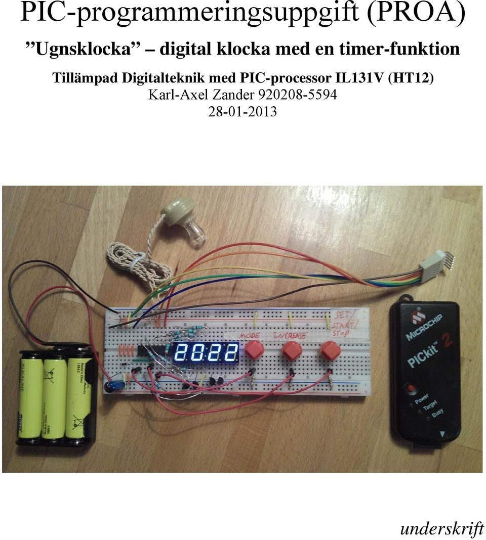 Digitalteknik med PIC-processor IL131V (HT12)