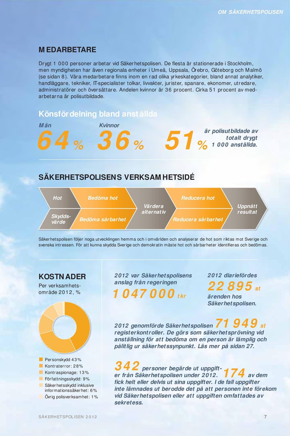 Våra medarbetare finns inom en rad olika yrkeskategorier, bland annat analytiker, handläggare, tekniker, IT-specialister tolkar, livvakter, jurister, spanare, ekonomer, utredare, administratörer och