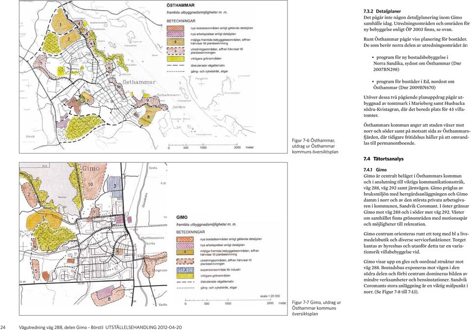 Runt Östhammar pågår viss planering för bostäder.