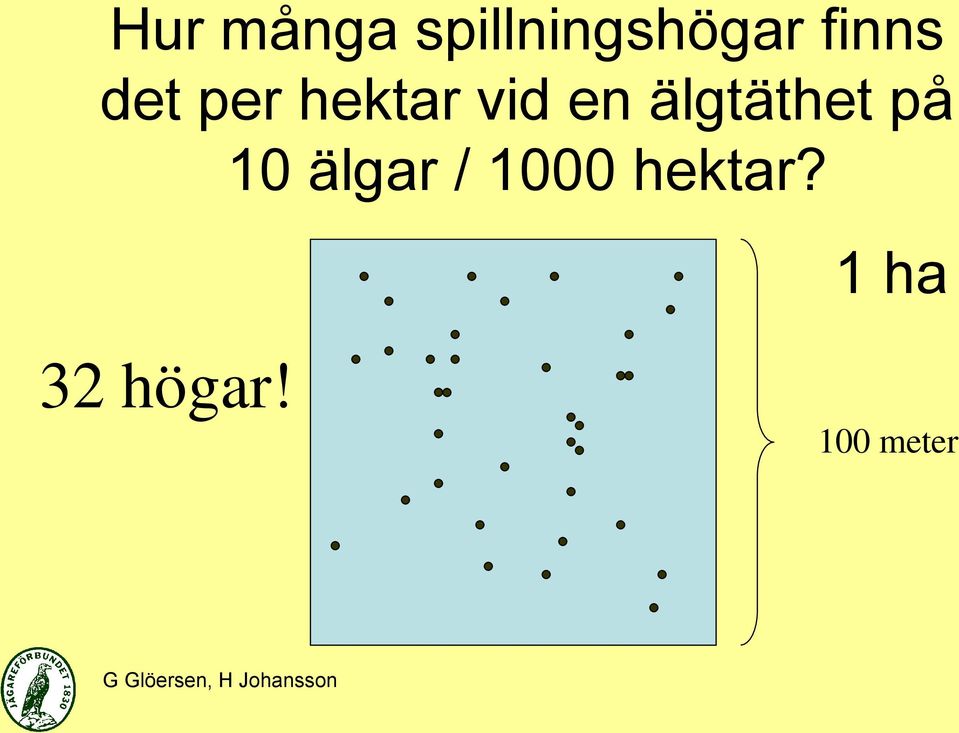 på 10 älgar / 1000 hektar?