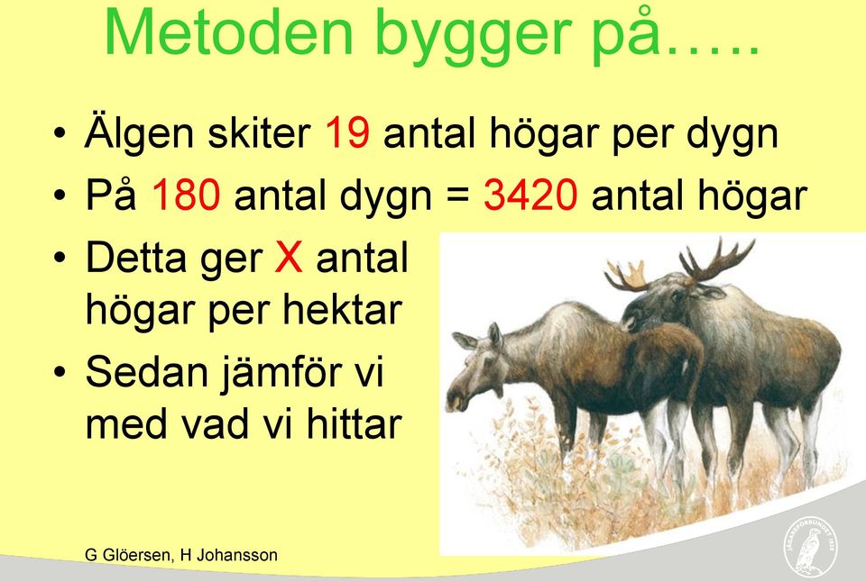 På 180 antal dygn = 3420 antal högar