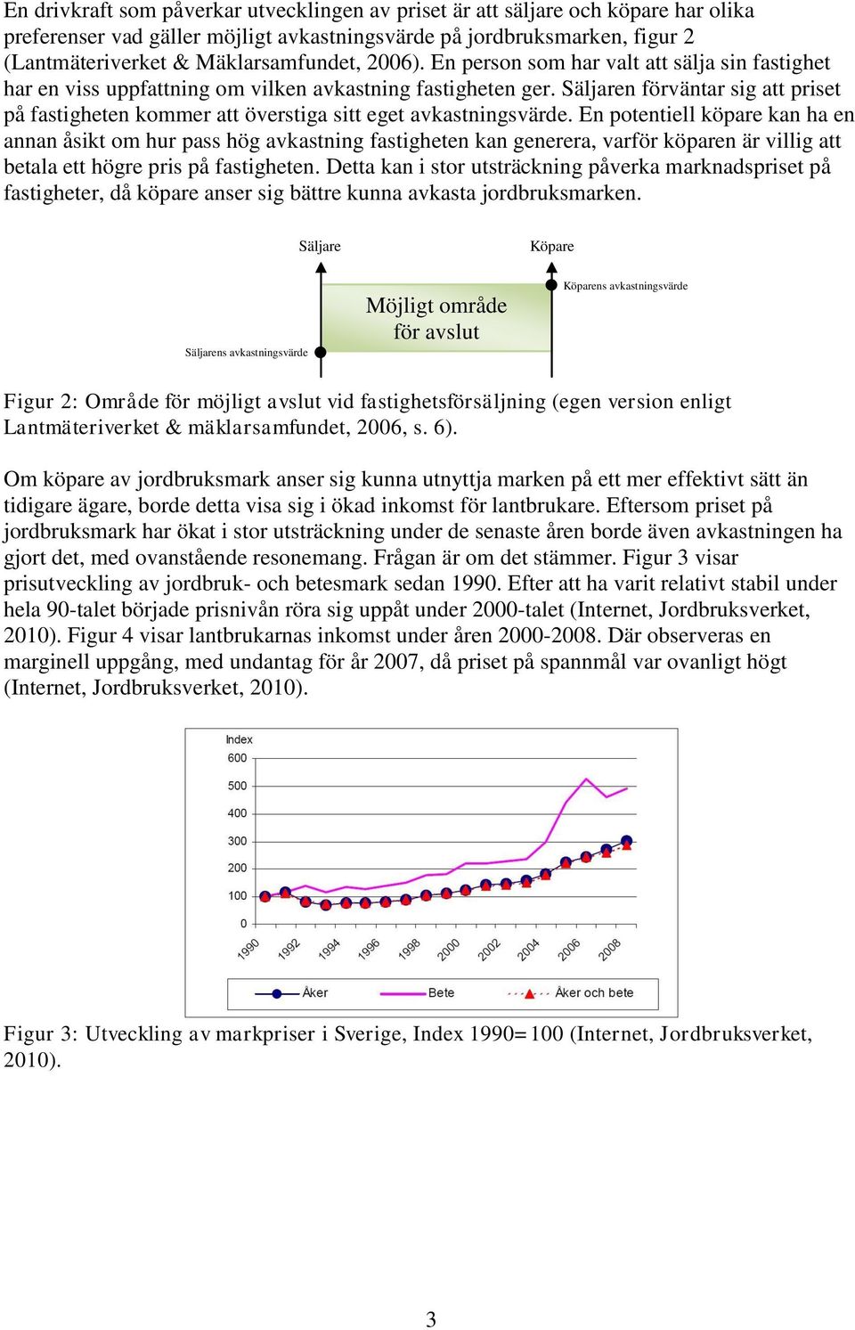 Säljaren förväntar sig att priset på fastigheten kommer att överstiga sitt eget avkastningsvärde.