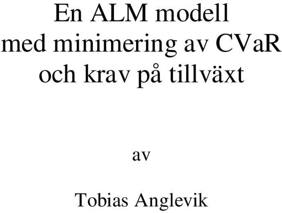 CVa och krav på