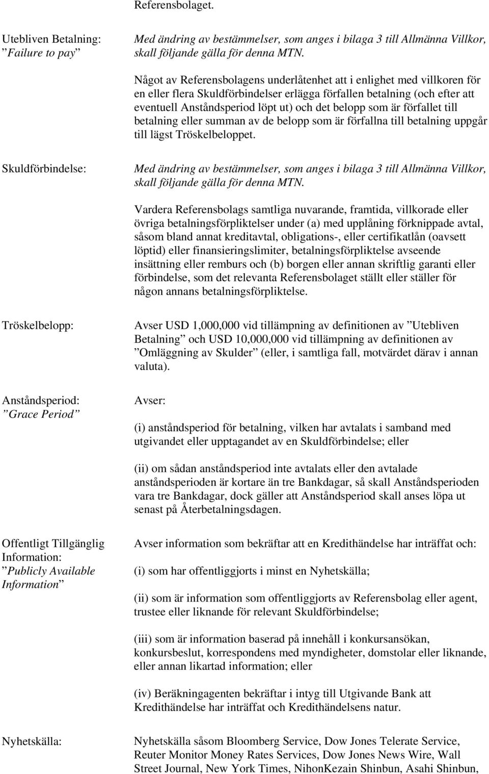 som är förfallet till betalning eller summan av de belopp som är förfallna till betalning uppgår till lägst Tröskelbeloppet.