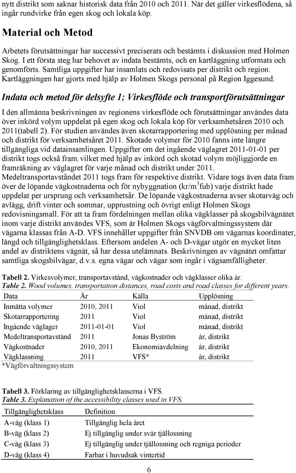 I ett första steg har behovet av indata bestämts, och en kartläggning utformats och genomförts. Samtliga uppgifter har insamlats och redovisats per distrikt och region.