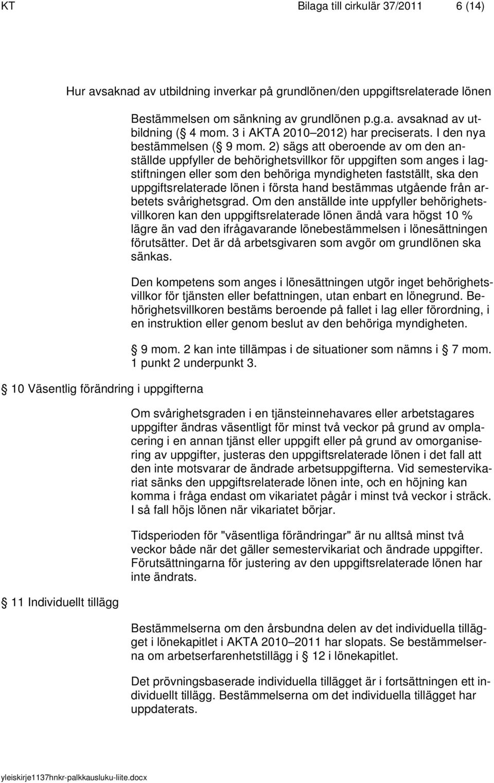 2) sägs att oberoende av om den anställde uppfyller de behörighetsvillkor för uppgiften som anges i lagstiftningen eller som den behöriga myndigheten fastställt, ska den uppgiftsrelaterade lönen i