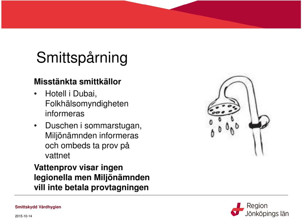 Miljönämnden informeras och ombeds ta prov på vattnet