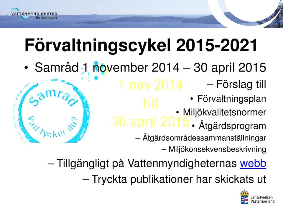 Åtgärdsområdessammanställningar Miljökonsekvensbeskrivning