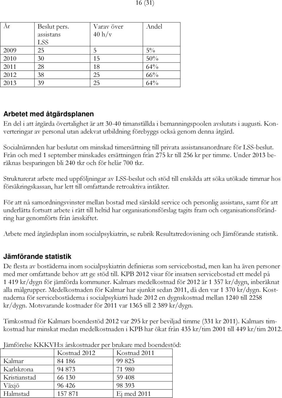 bemanningspoolen avslutats i augusti. Konverteringar av personal utan adekvat utbildning förebyggs också genom denna åtgärd.