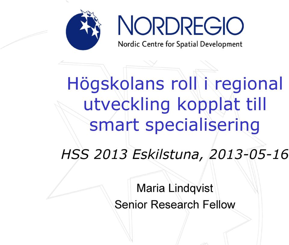 specialisering HSS 2013 Eskilstuna,