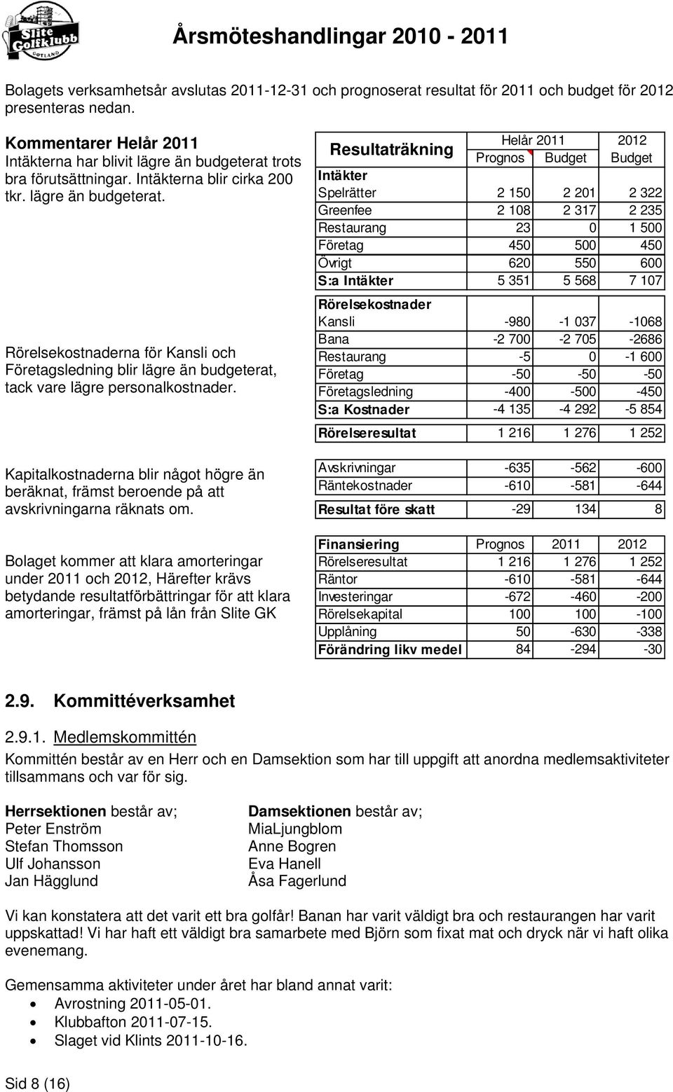 Kapitalkostnaderna blir något högre än beräknat, främst beroende på att avskrivningarna räknats om.