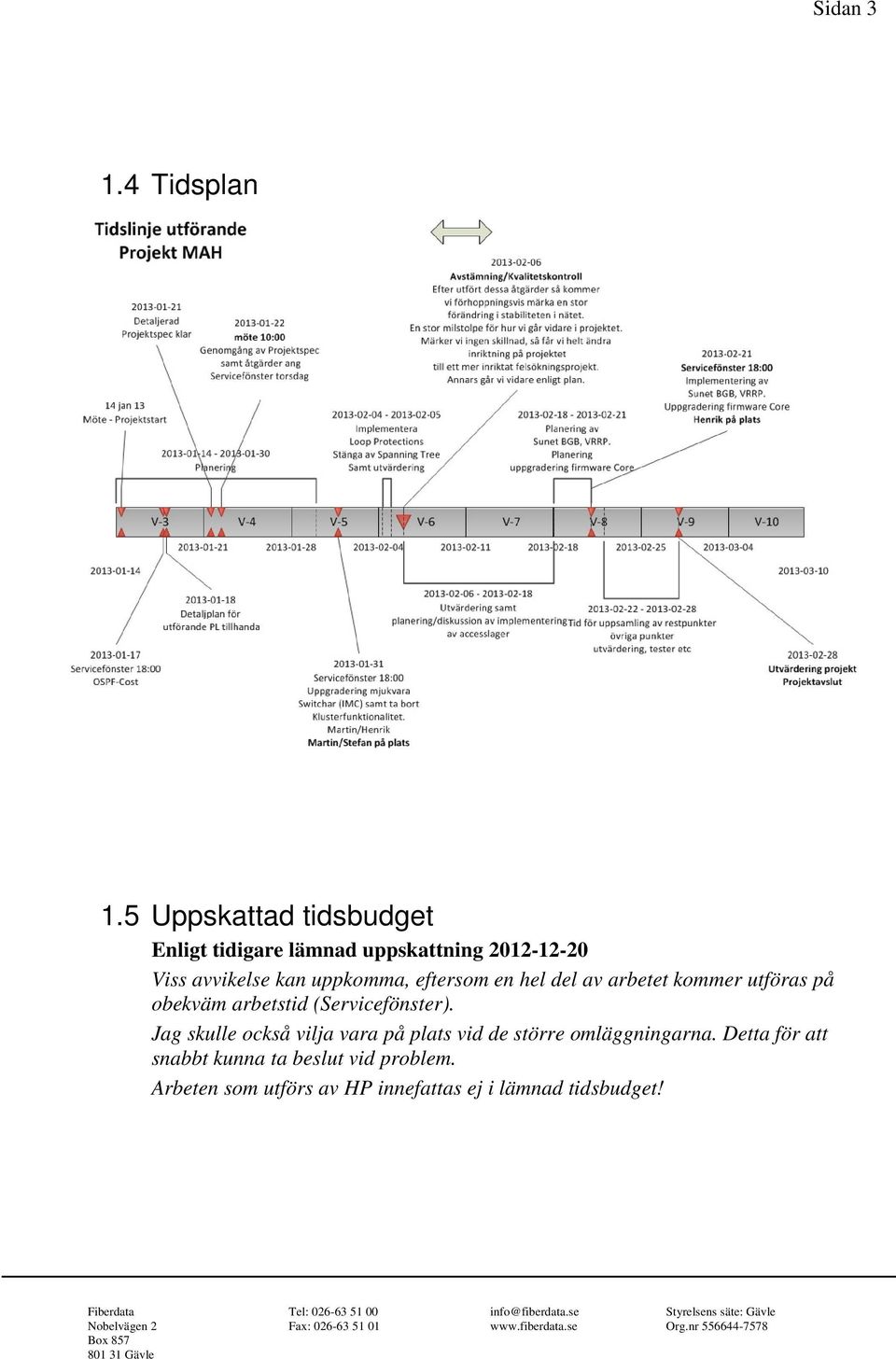 uppkomma, eftersom en hel del av arbetet kommer utföras på obekväm arbetstid (Servicefönster).