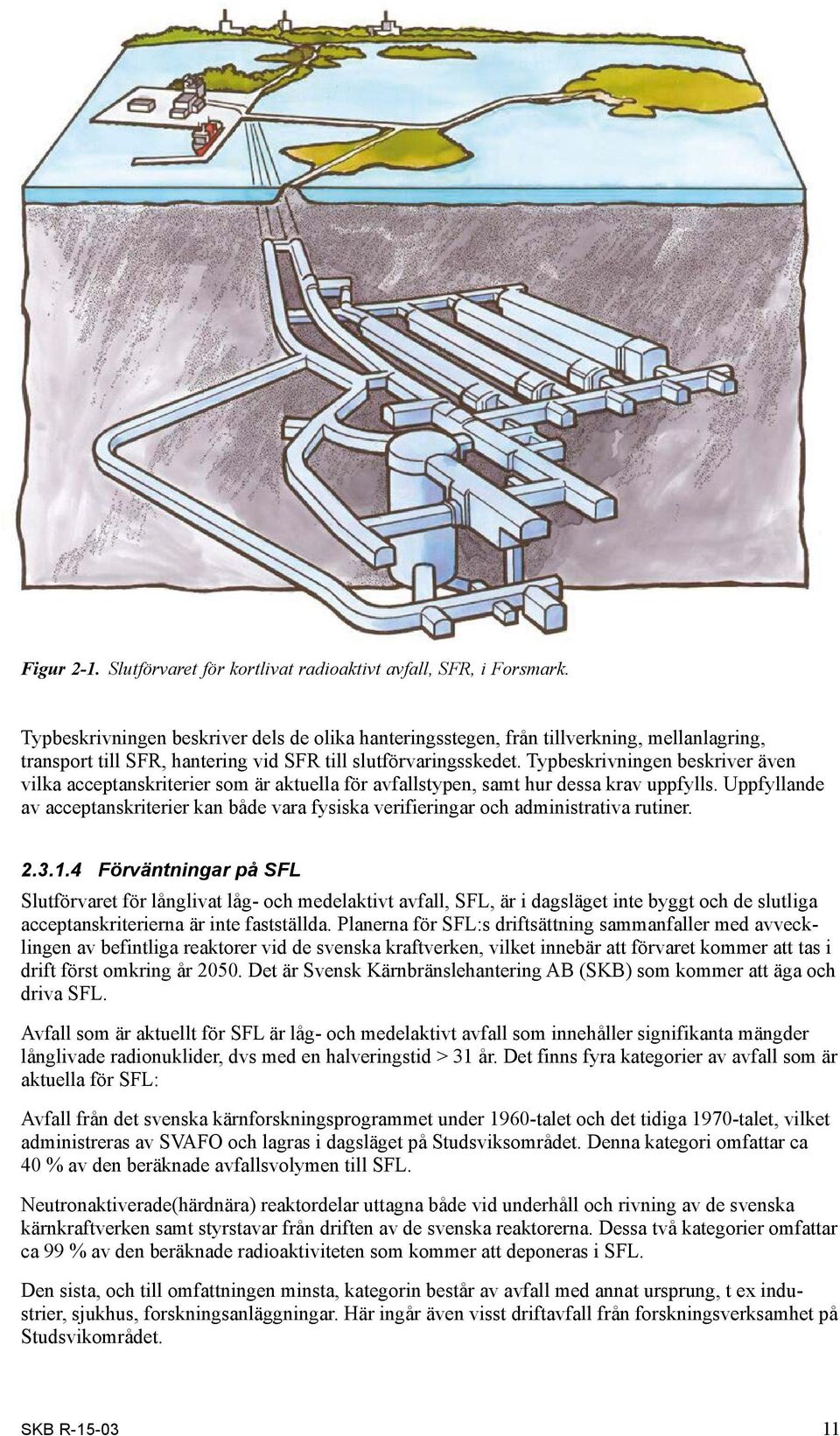 Typbeskrivningen beskriver även vilka acceptanskriterier som är aktuella för avfallstypen, samt hur dessa krav uppfylls.