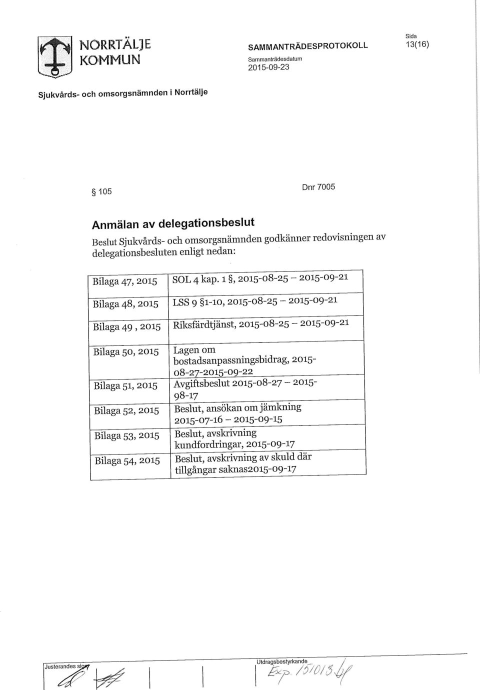 1, 2015-08-25-2015-09-21 Bilaga 48, 2015 LSS 9 1-10, 2015-08-25-2015-09-21 Bilaga 4 9,2 0 15 Riksfär dtjänst, 2015-08-25-2015-09-21 Bilaga 50, 2015 Lagen om