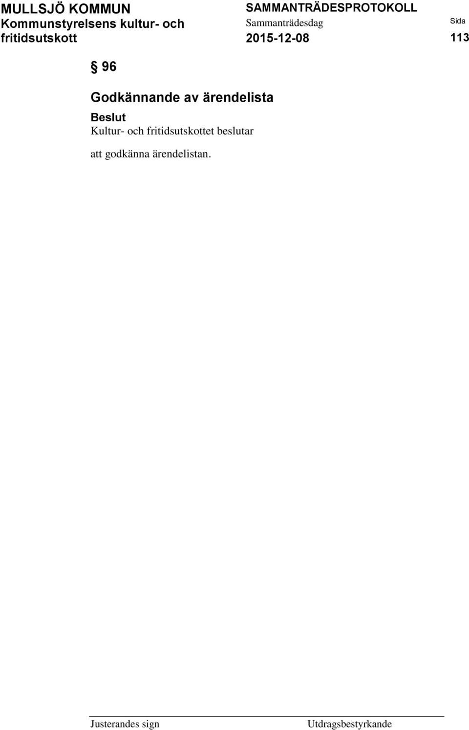 Godkännande av