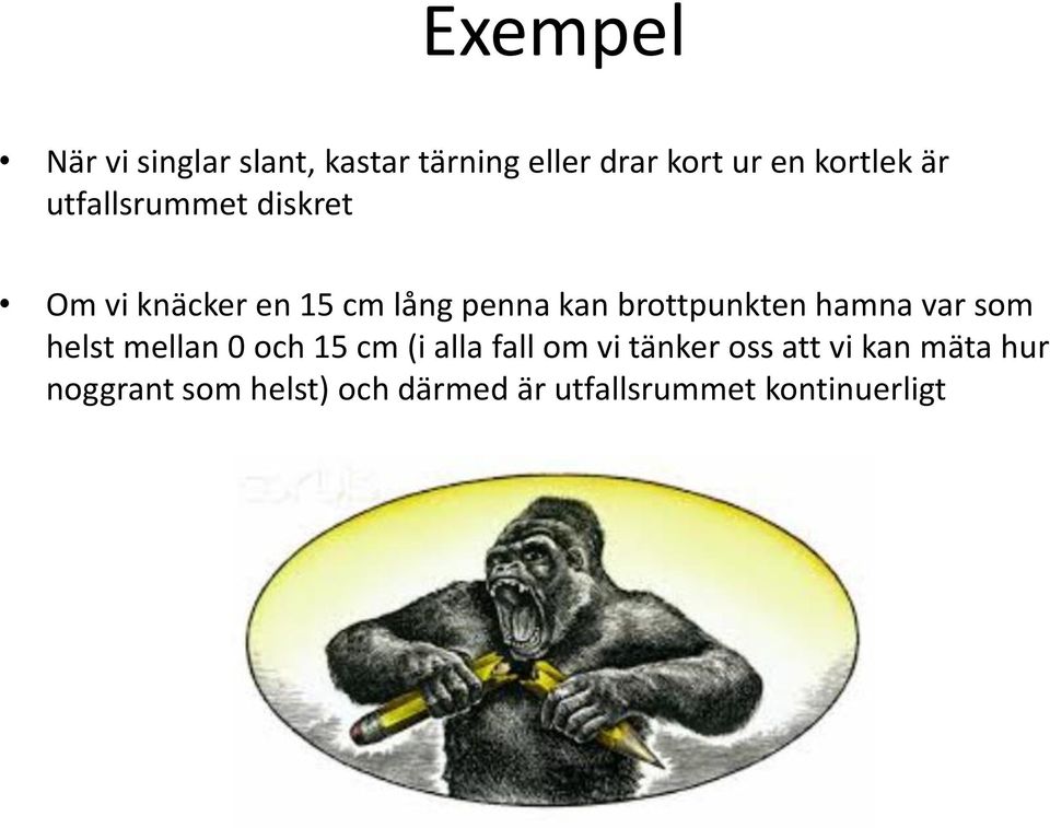 hamna var som helst mellan 0 och 15 cm (i alla fall om vi tänker oss att vi