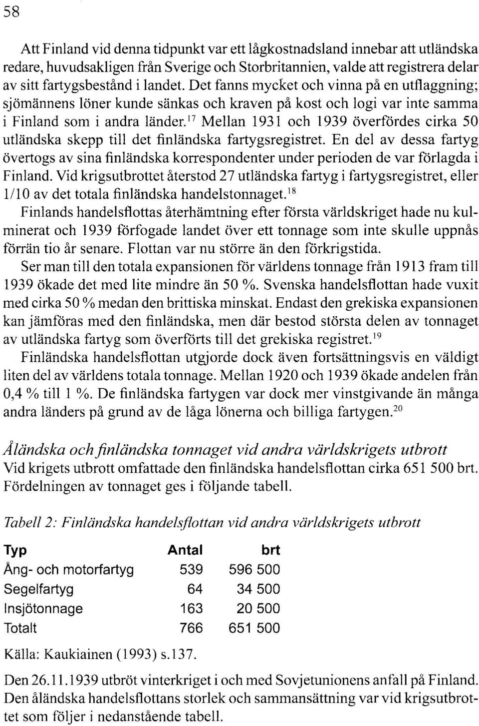 skepp till det finländska fartygsregistret. En del av dessa fartyg övertogs av sina finländska korrespondenter under perioden de var förlagda i Finland.