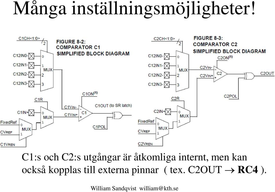 åtkomliga internt, men kan också