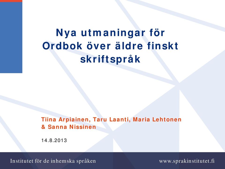 Laanti, Maria Lehtonen & Sanna Nissinen
