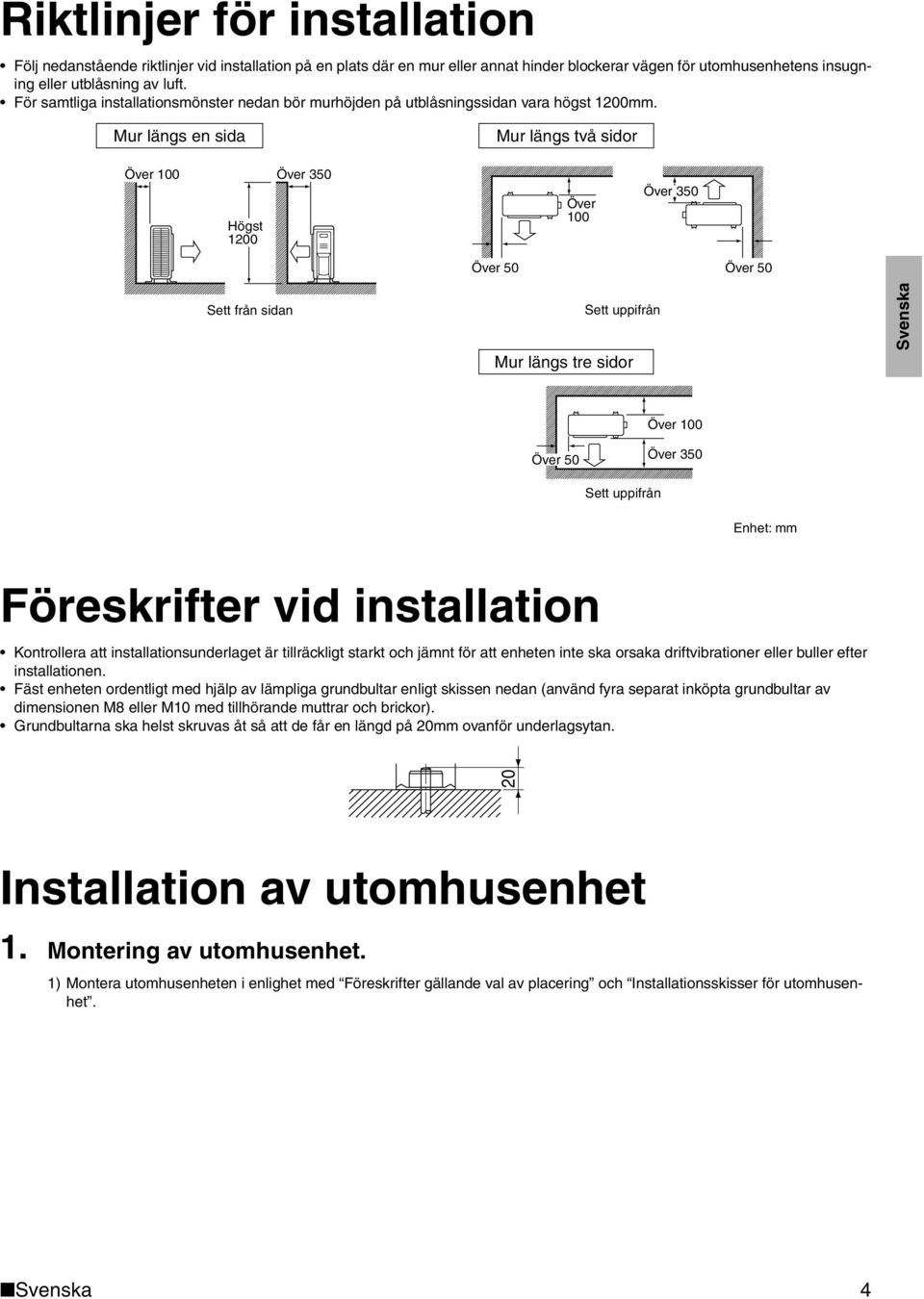 Mur längs en sida Mur längs två sidor Över 100 Över 350 Högst 1200 Över 100 Över 350 Över 50 Över 50 Sett från sidan Sett uppifrån Mur längs tre sidor Svenska Över 100 Över 50 Över 350 Sett uppifrån