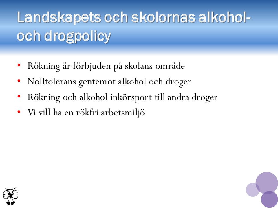 gentemot alkohol och droger Rökning och alkohol