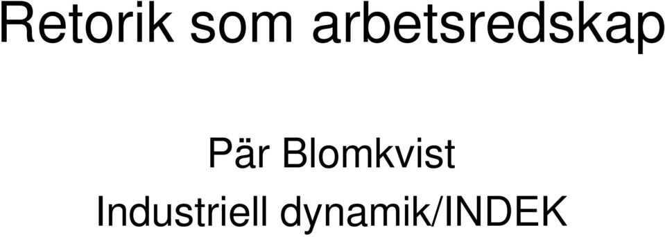 Pär Blomkvist