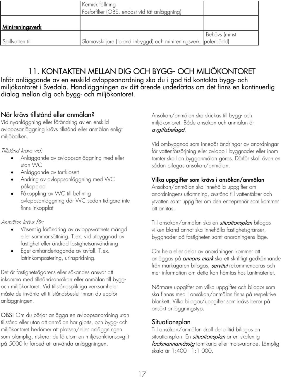 Handläggningen av ditt ärende underlättas om det finns en kontinuerlig dialog mellan dig och bygg- och miljökontoret. När krävs tillstånd eller anmälan?
