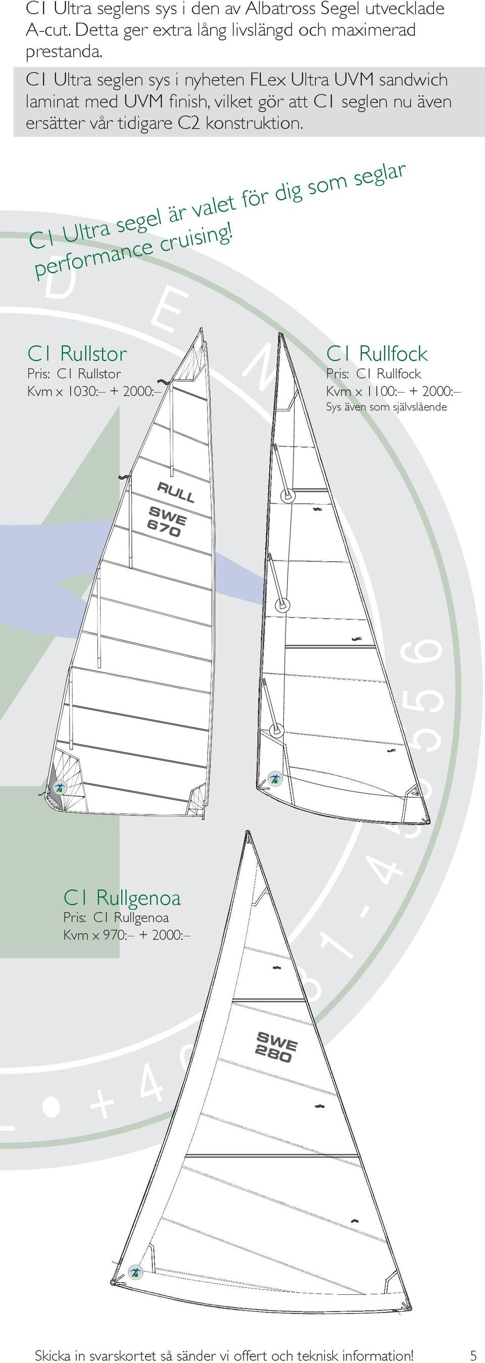 konstruktion. C Ultra segel är valet för dig som seglar performance cruising!