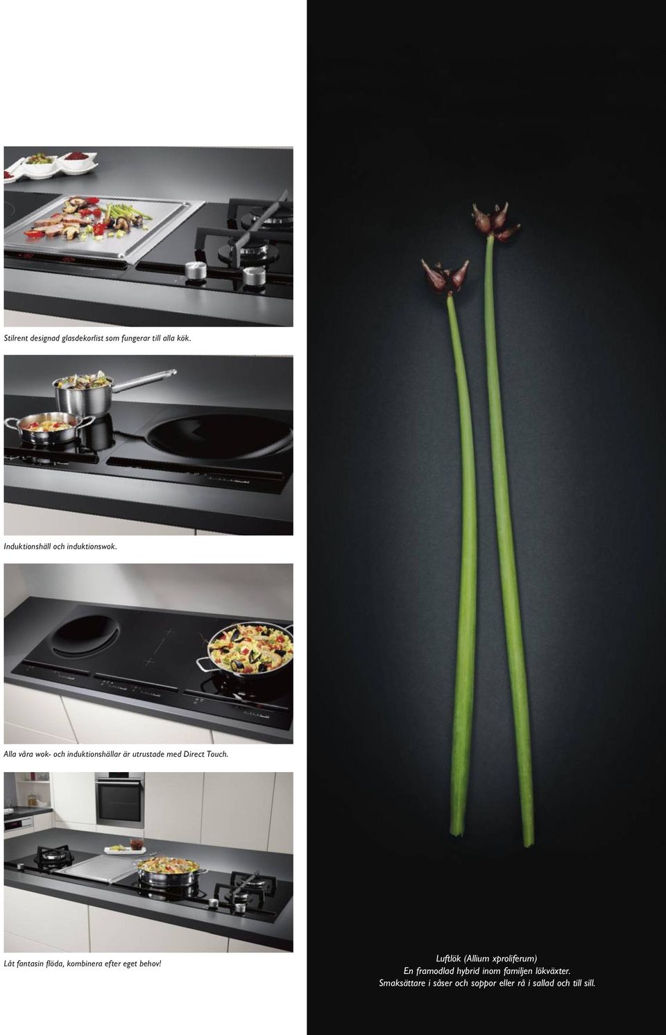 Alla våra wok- och induktionshällar är utrustade med Direct Touch.