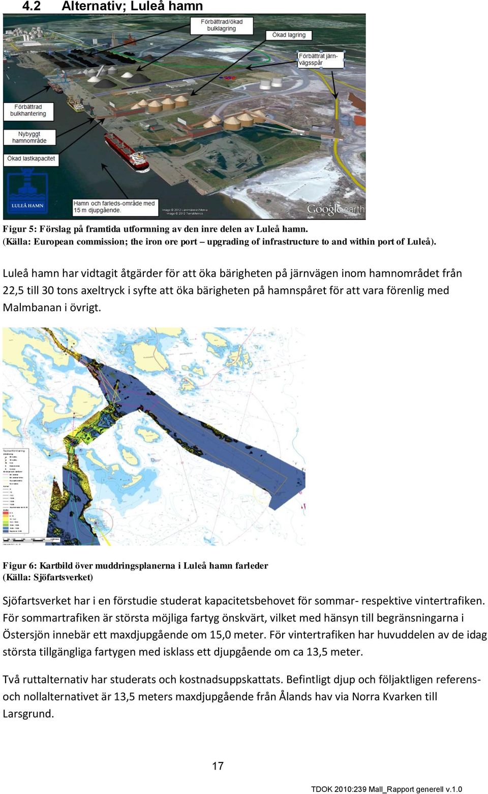 Luleå hamn har vidtagit åtgärder för att öka bärigheten på järnvägen inom hamnområdet från 22,5 till 30 tons axeltryck i syfte att öka bärigheten på hamnspåret för att vara förenlig med Malmbanan i