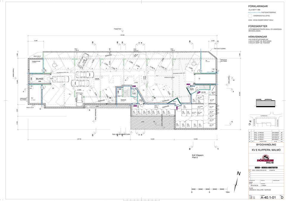 32 m² ELC A 17.39 m² BILHISS 5,800 EI2 60 D EI2 60 PORT 20 1 ISOLERING AV RÖR I TAK RGV 1.