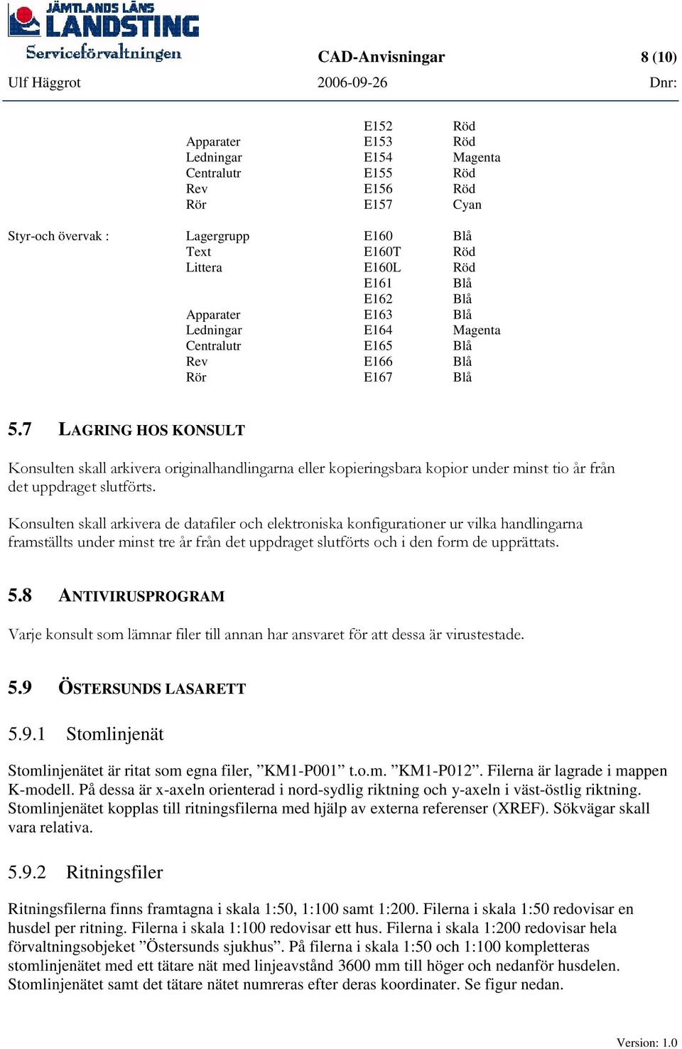 7 LAGRING HOS KONSULT Konsulten skall arkivera originalhandlingarna eller kopieringsbara kopior under minst tio år från det uppdraget slutförts.