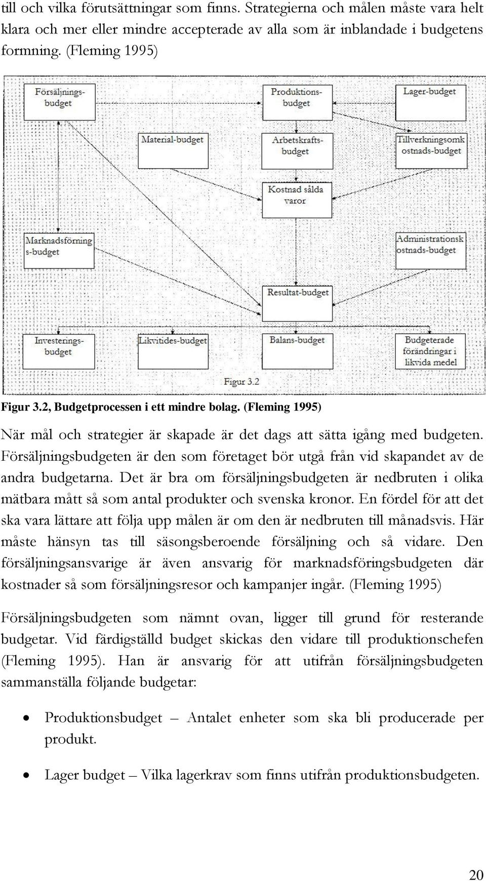 Försäljningsbudgeten är den som företaget bör utgå från vid skapandet av de andra budgetarna.