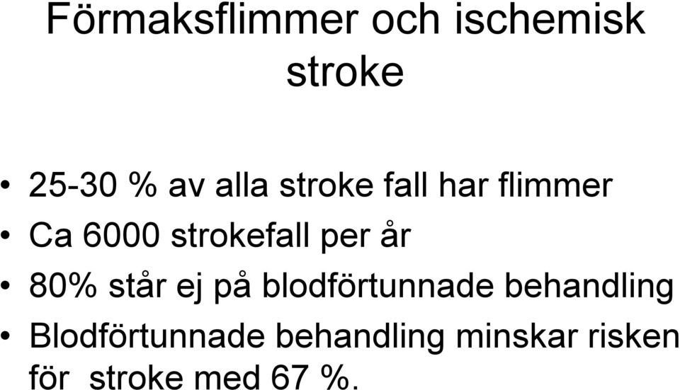 per år 80% står ej på blodförtunnade behandling