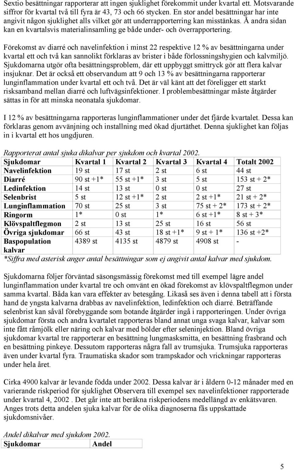 Å andra sidan kan en kvartalsvis materialinsamling ge både under- och överrapportering.