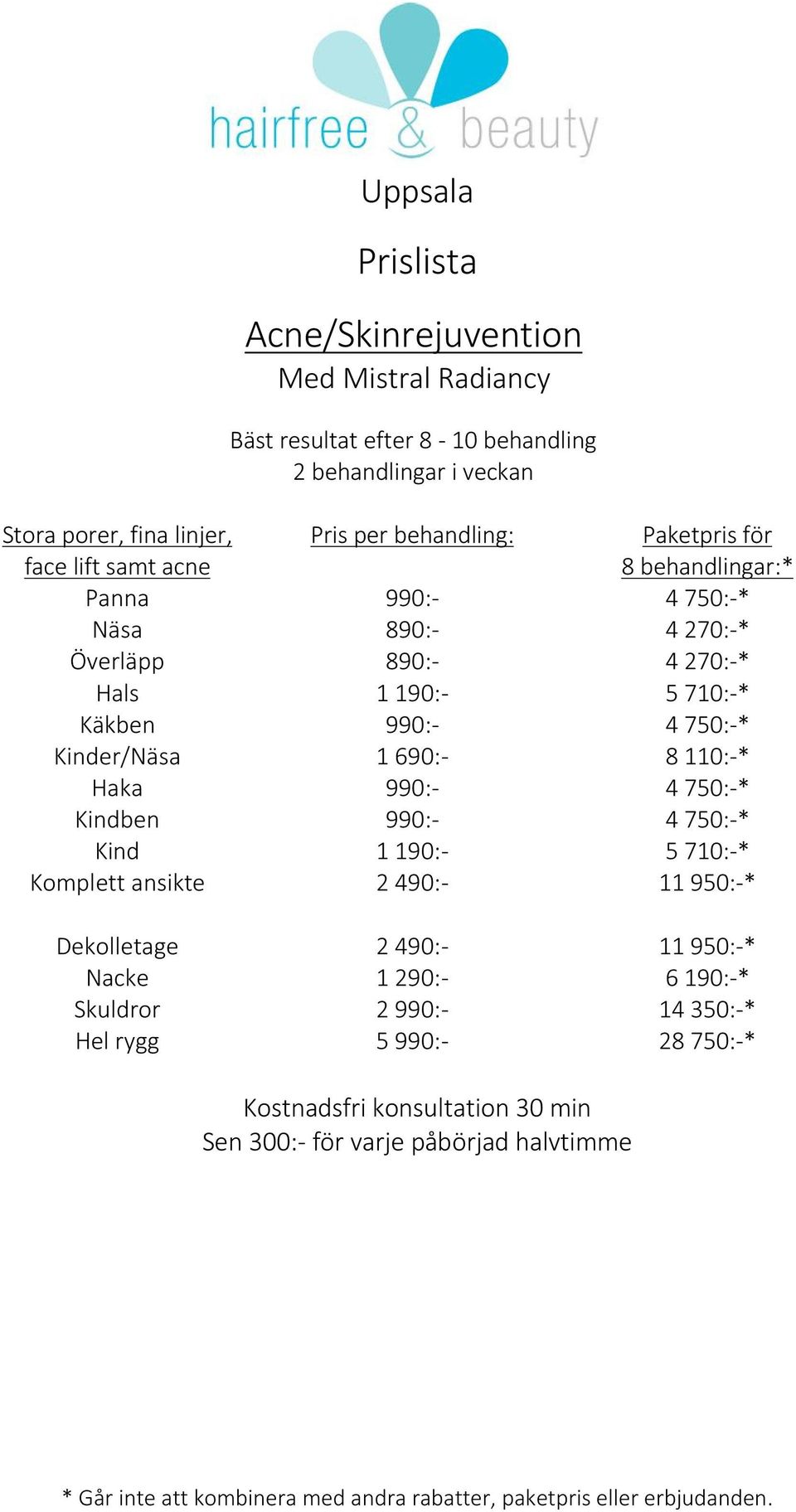 710:-* Käkben 990:- 4 750:-* Kinder/Näsa 1 690:- 8 110:-* Haka 990:- 4 750:-* Kindben 990:- 4 750:-* Kind 1 190:- 5 710:-* Komplett