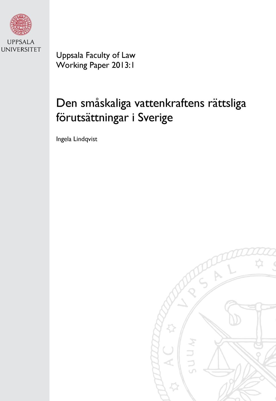 vattenkraftens rättsliga