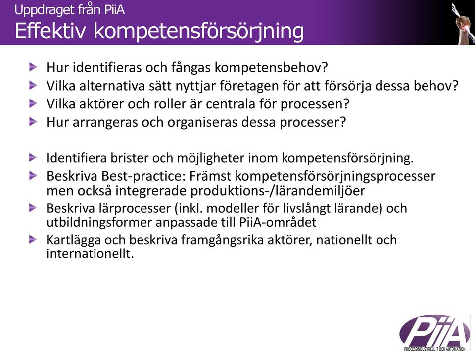 Hur arrangeras och organiseras dessa processer? Identifiera brister och möjligheter inom kompetensförsörjning.