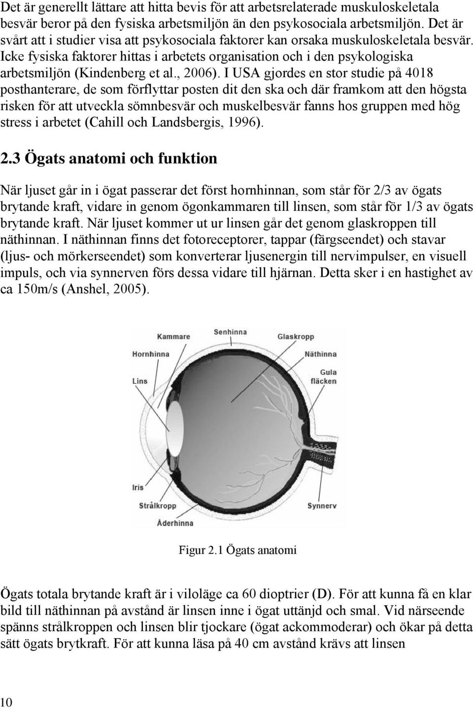 Icke fysiska faktorer hittas i arbetets organisation och i den psykologiska arbetsmiljön (Kindenberg et al., 2006).