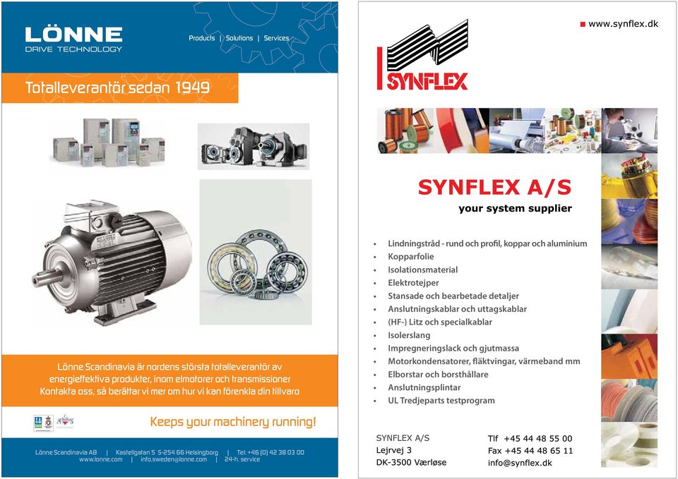 Lindningstråd - rund och profil, koppar och aluminium Kopparfolie Isolationsmaterial Elektrotejper Stansade och bearbetade detaljer Anslutningskablar och uttagskablar (HF-) Litz och